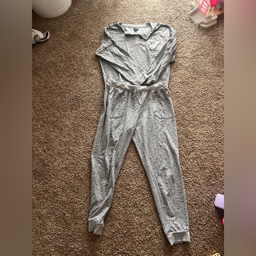 Gray Polka Dot PJs